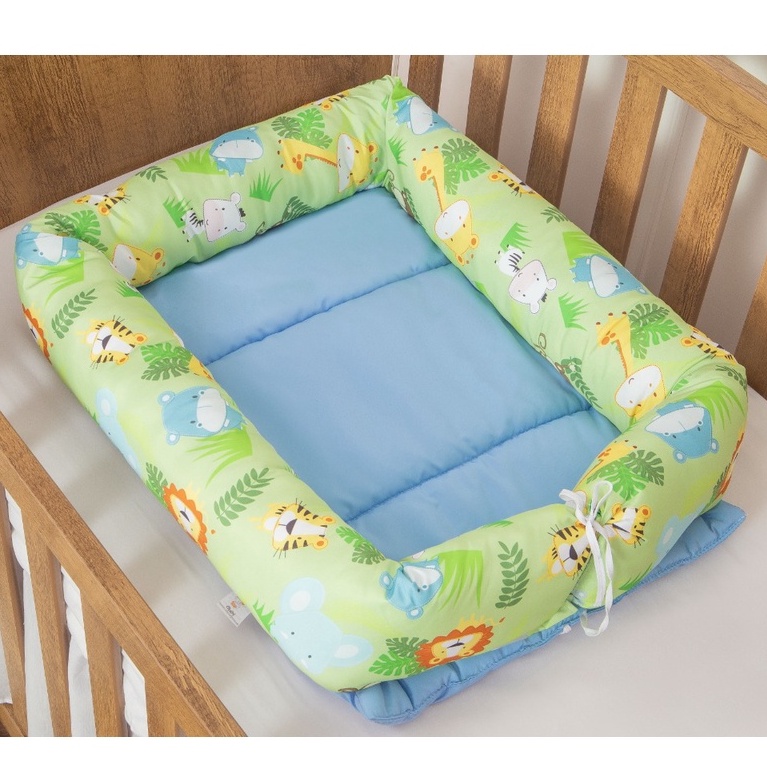 Ninho Redutor Para Berço Bebê Pop Menino Redutor De Berço Algodão Macio Com Almofada Enxoval Quarto Luxo Conforto