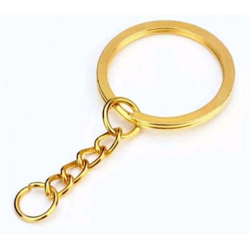 Argola Com Corrente 25mm 100 peças Para Chaveiro Artesanato em Oferta na Shopee