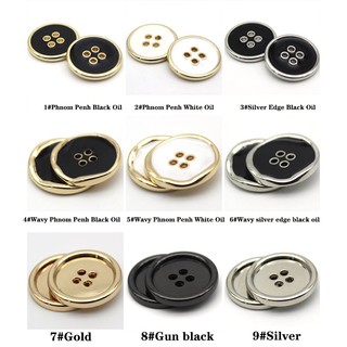 5Pcs/lot Flat Dripping Oil Metal Manualidades Botões Para Fatos Botão De Costura Acessórios Diy De Vestuário