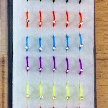 40 Piercing De Nariz Argolinha Colorida Silicone Strass — imagem 2 de 2