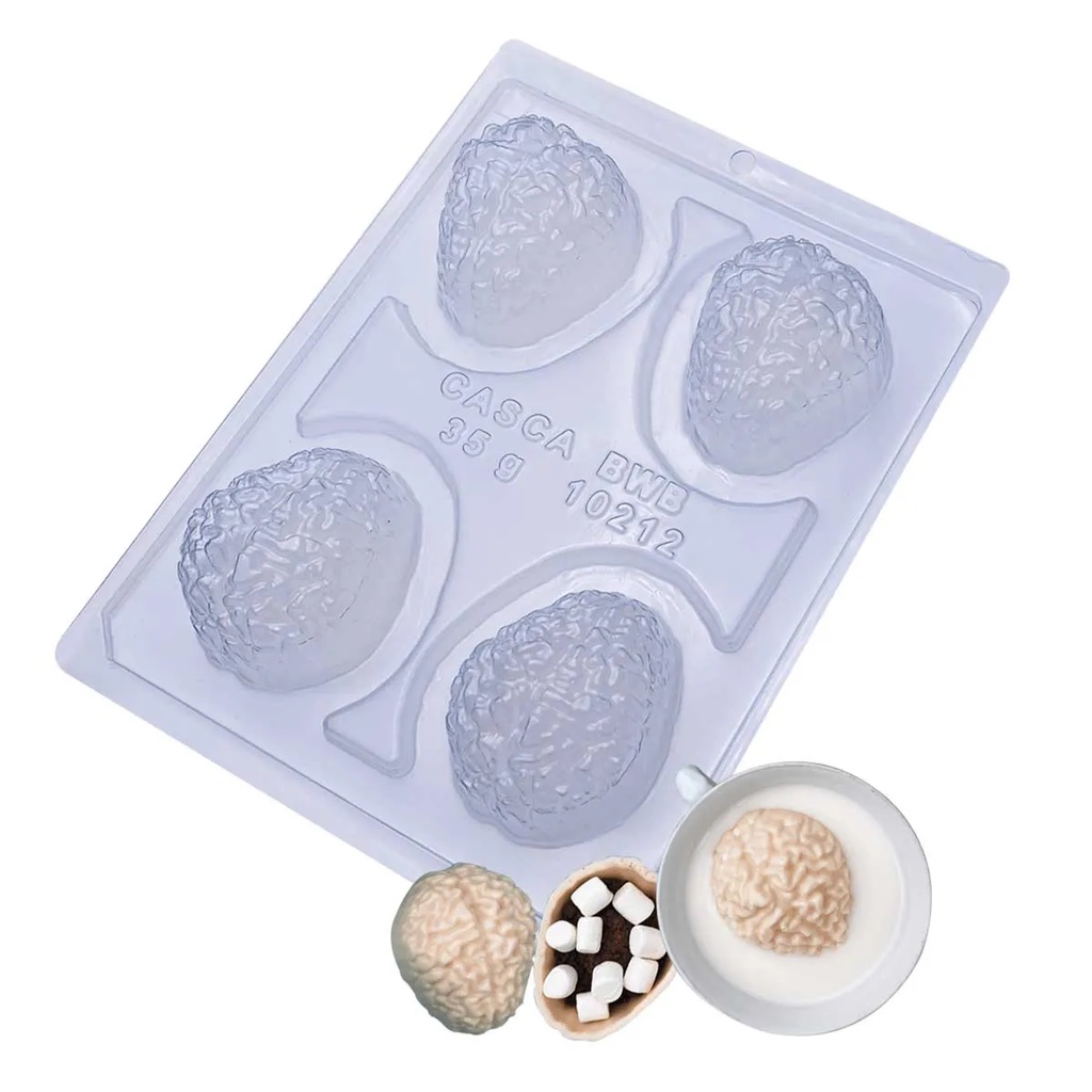 Forma Acetato Com Silicone Cérebro Halloween