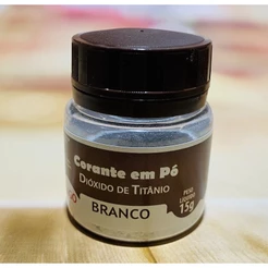1~5 Corante em Pó Dióxido de Titânio Branco 15g Mago (CHOCO)
