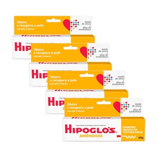 Kit 4 Cremes Preventivo Contra Assaduras Hipoglós Amêndoas 40g