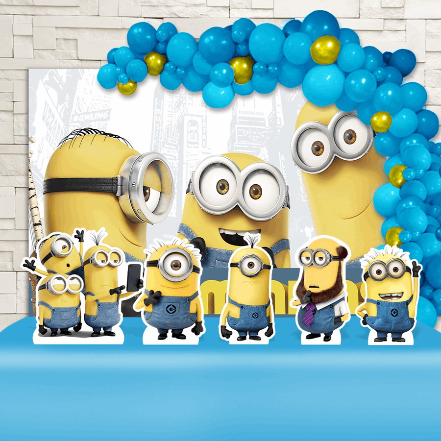 Kit Festa Aniversário Minions Decoração Kit Ouro
