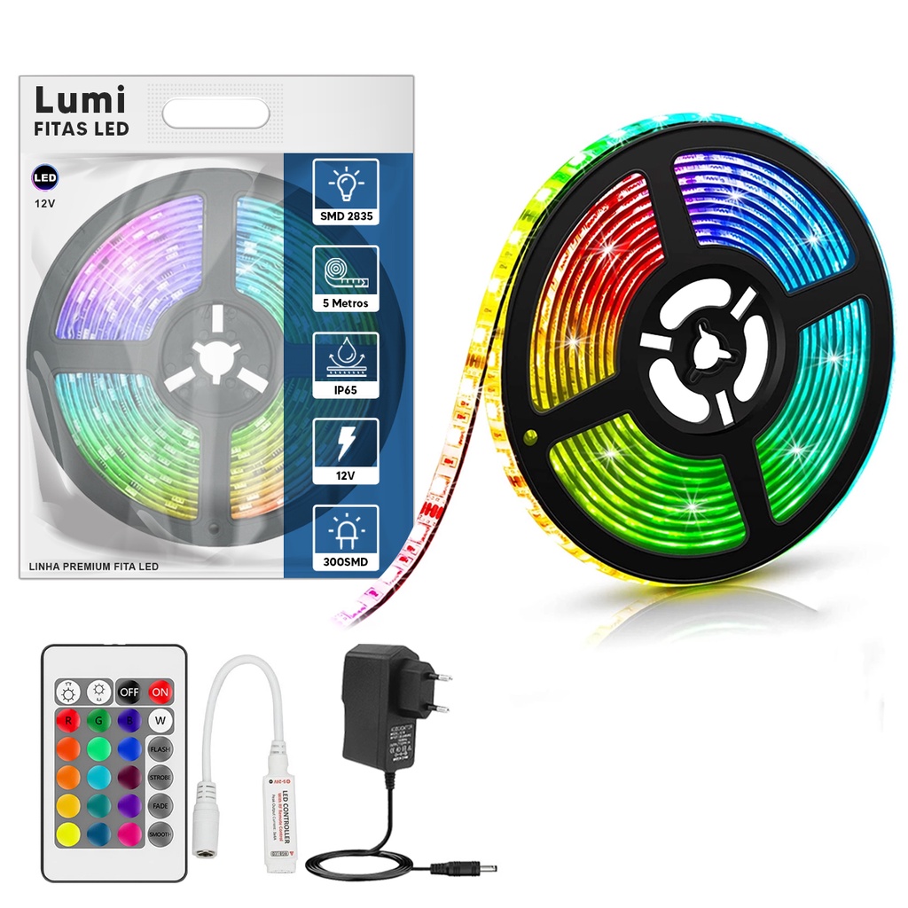 fita-led-5m-profissional-300-smd-2835-rgb-12v-ip60-lumi-pronta-entrega