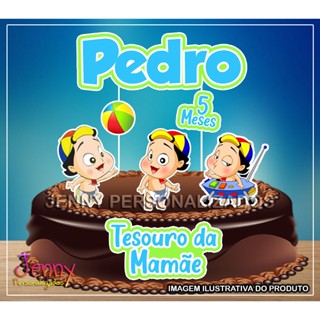 Topo Topper de Bolo Kiko Baby Personalizado em Oferta na Shopee