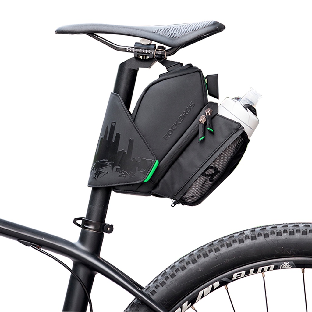 ROCKBROS - Bolsa Bag Profissional Para Bicicleta Com porta Objetos e Porta Garrafa Térmica à Prova de Chuva
