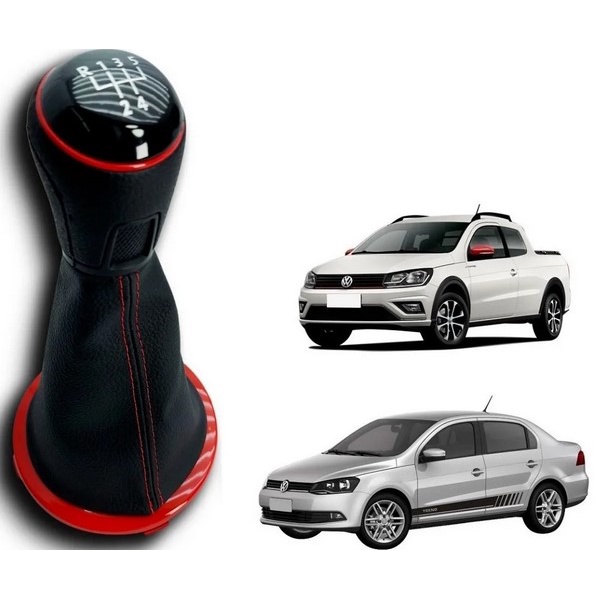 Manopla Bola + Coifa Cambio Vw Gol Voyage G5 G6 G7 2009/2016