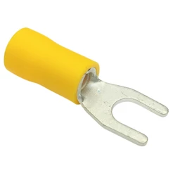 TERMINAL GARFO ISOLADO 4,0 A 6,0MM² M5 AMARELO 10 UNIDADES