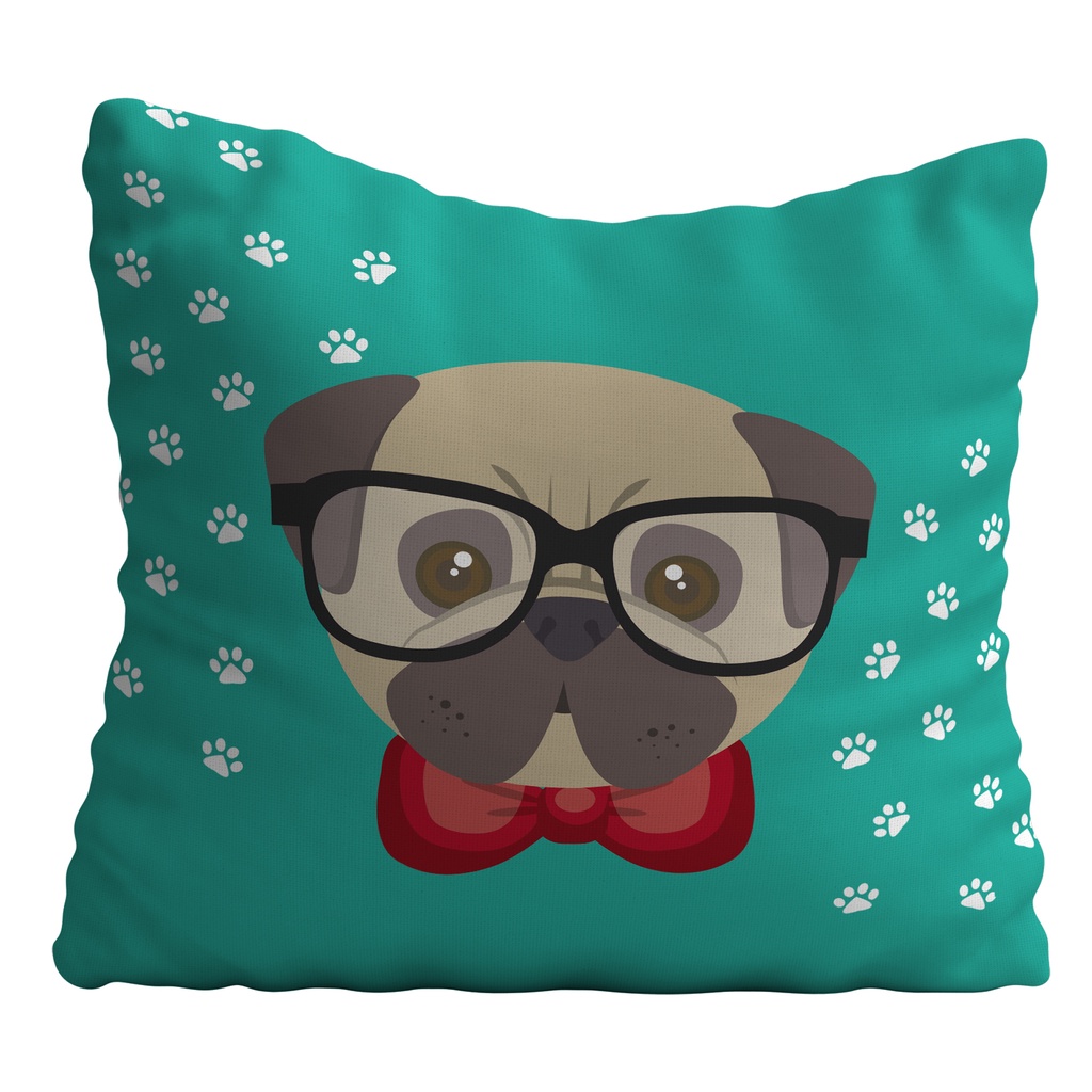 Almofadão Decorativo 80x80 Pet Cachorro Pug