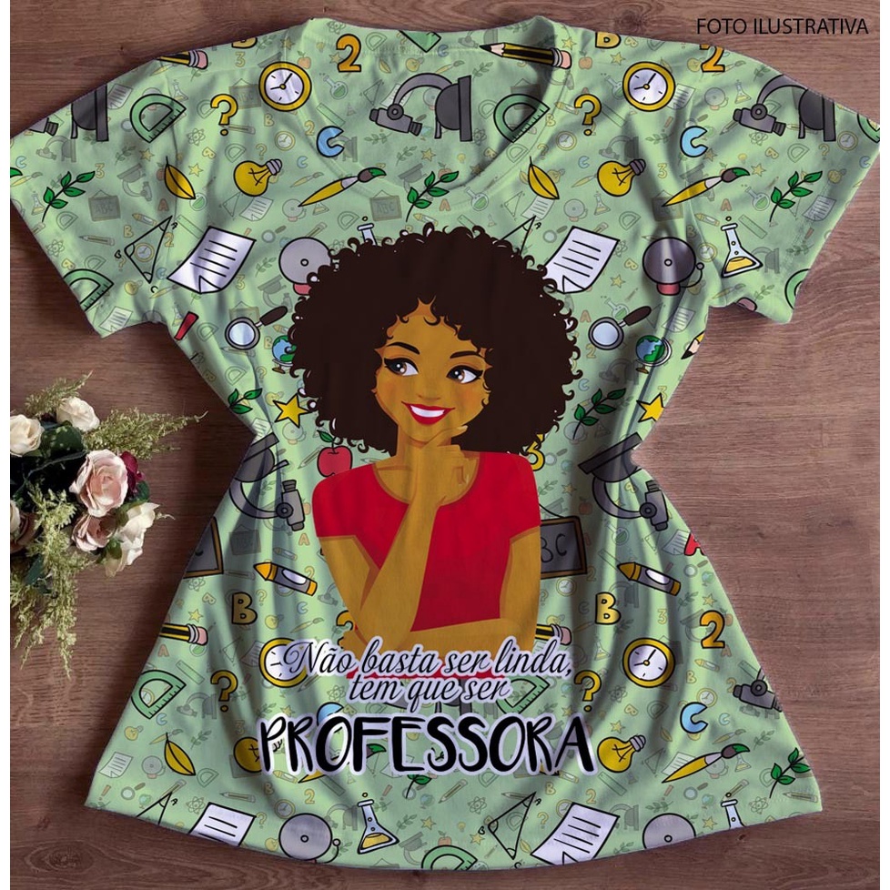 Blusa Tshirt Feminina Professora Verde