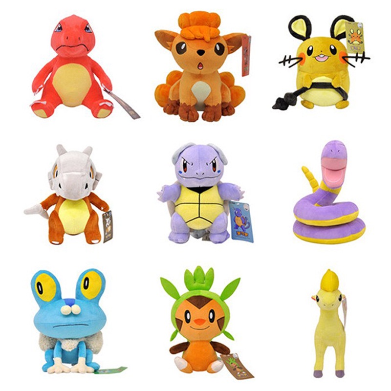 Genuine Pokemon pet elf baokemeng toy plush doll cartoon fire dinosaur ...