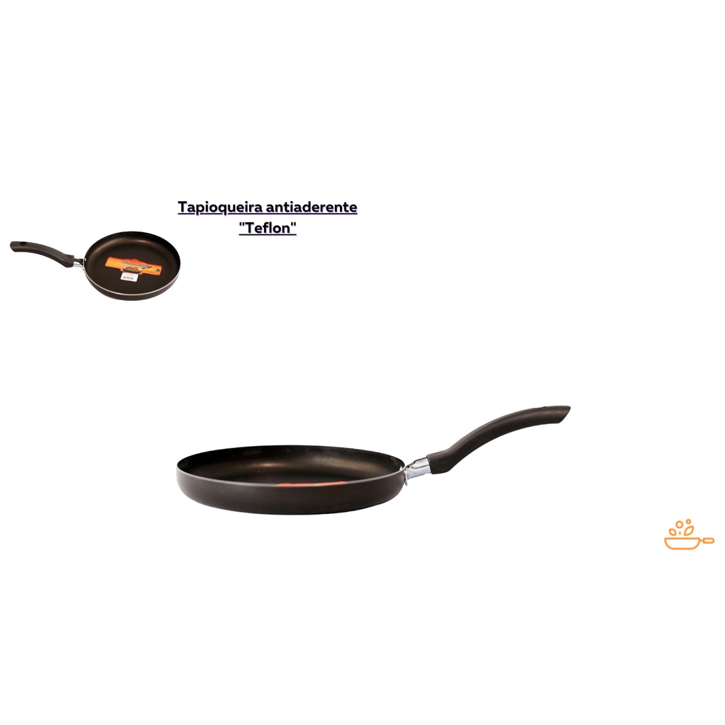 Frigideira Antiaderente Teflon Para Tapioca Tapioqueira Panquequeira Crepeira N20
