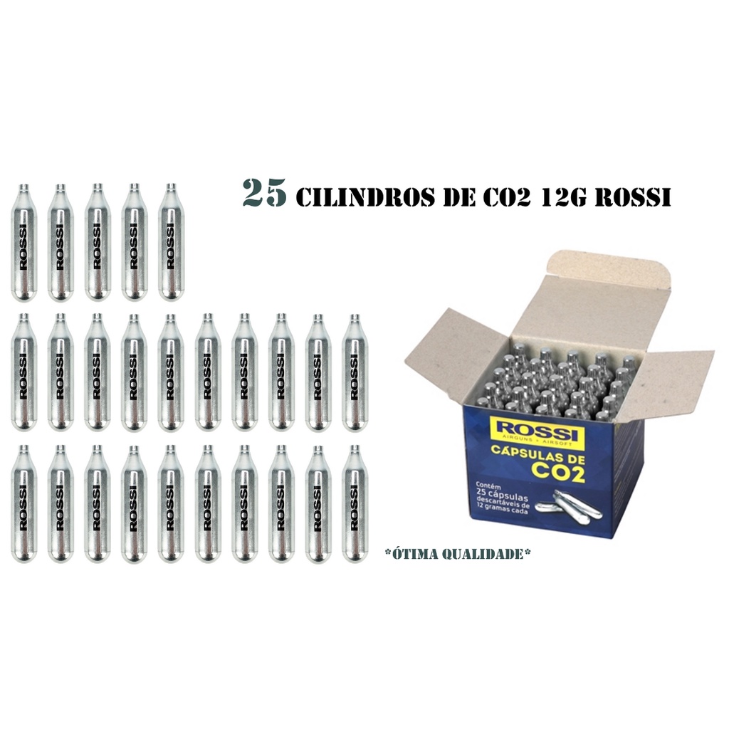 Lot De 25 Recharges CO2 Standard 12g – ICO – Pour Airsoft, Sans Fuite