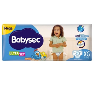 Fralda Babysec Galinha Pintadinha Ultrasec Mega Tamanho XG 30 unidades em Oferta na Shopee