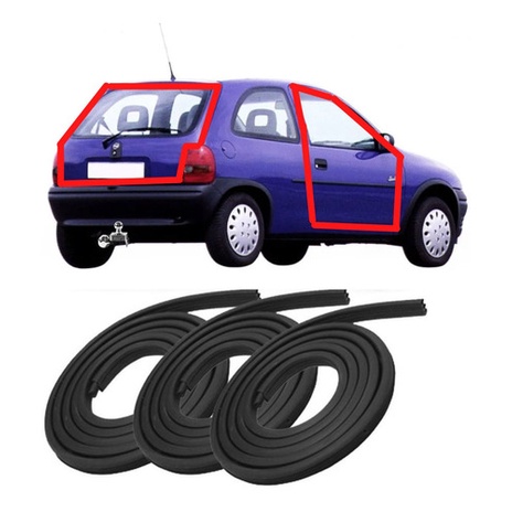 Kit Borracha Porta Mala Corsa Wind 2portas 94 95 96 97 9