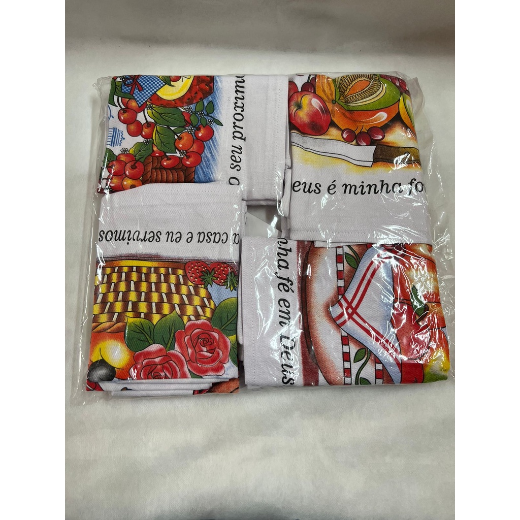 PANO DE PRATO GRANDE  47X88 ROMA ESTAMPAS VARIADAS (12 PANOS) em Oferta na Shopee