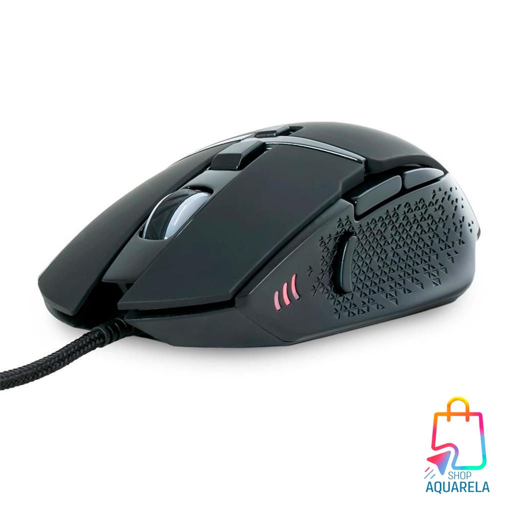 Mouse Gamer LED 7200 DPI Com Fio USB 8 Botões