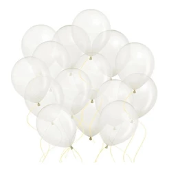 50 Unidades Balão Bexiga Transparente Número 8 Polegadas Cristal Para Festas pic pic (CHOCO)
