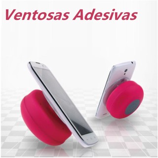 Mini Caixa de Som Caixinha Banheiro Bluetooth Rosa E Preto