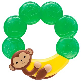 Mordedor Infantil Para Bebê Com Água Refriável Texturas e Formato de Macaquinho Verde Buba