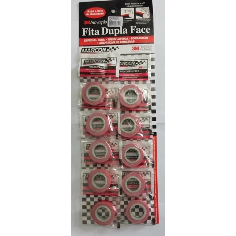 Fita Dupla Face 3m Cartela 10 Unidades (0,90 CmX11mm) em Oferta na Shopee