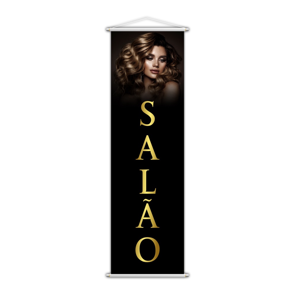 Banner Salão De Beleza Mulheres Cabeleireira Lona Serviço Publicidade e Propaganda 100x30cm