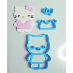 Cortador corpo hello kitty 5cm Para Pasta Americana