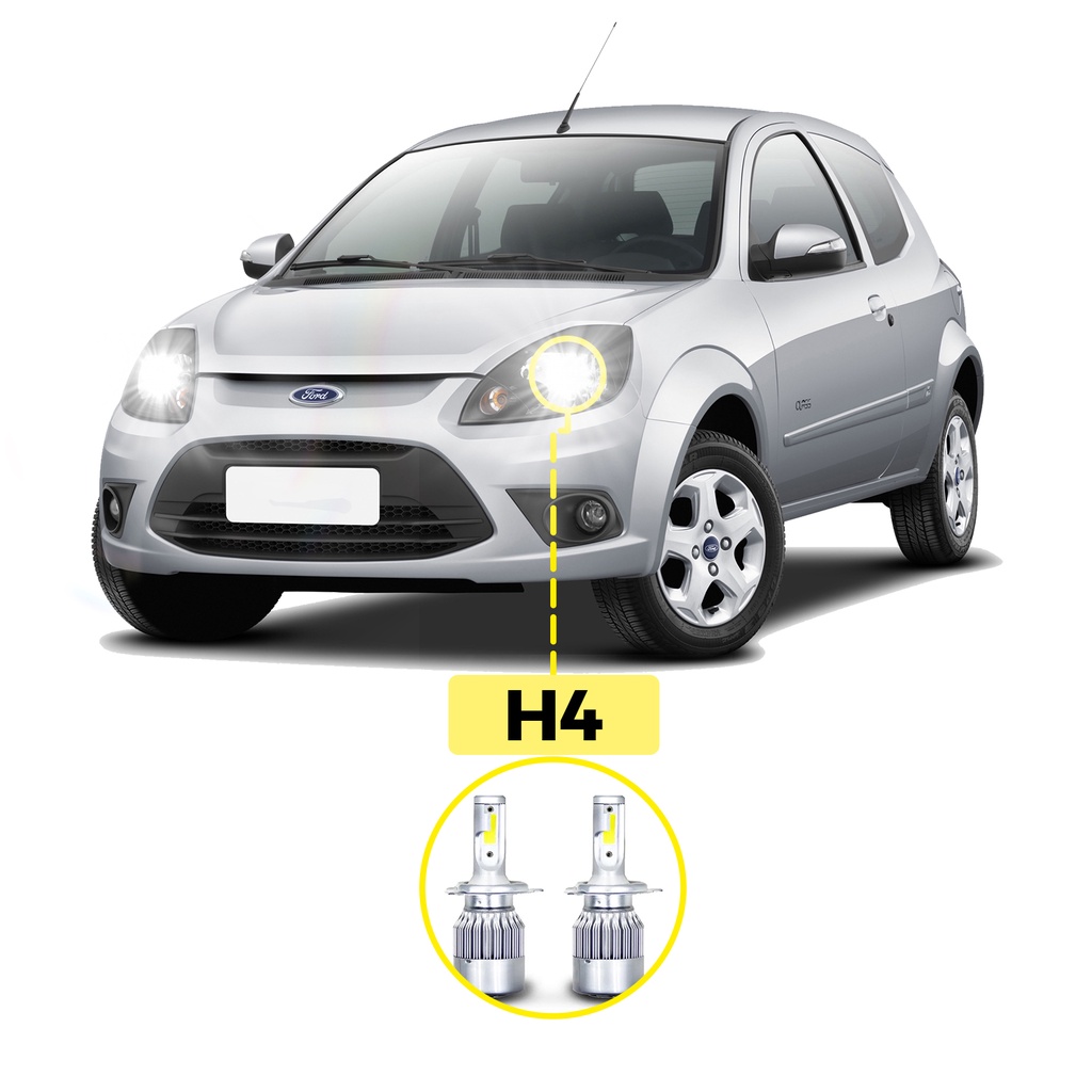 Kit Ultra LED Ford Ka 2008/2015 20000 Lúmens 6500K Principal em Oferta na Shopee