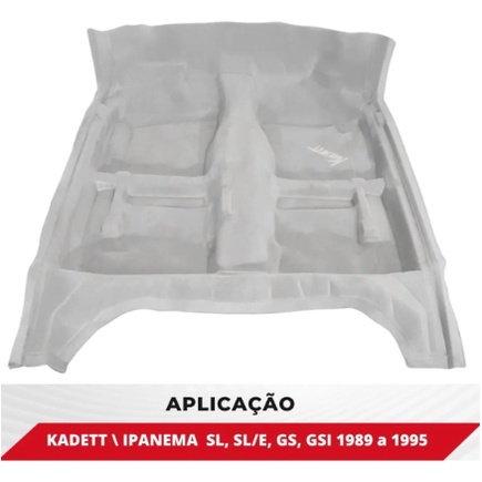 Carpete Cinza Moldado Assoalho Kadett Ipanema Cinza Claro