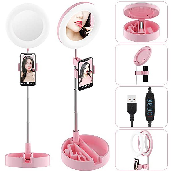 Ring Light Maquiagem Iluminador Espelho Luz Led Ajustavel- ENVIO IMEDIATO
