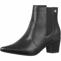 Bota Feminina GiGiL Bico Fino Cano Curto Saltinho Salto Baixo Médio Elástico Moda Atual Confortável