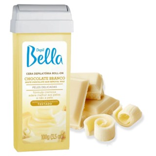 Cera Depilação Depilbella roll on 100 Gr Chocolate Branco