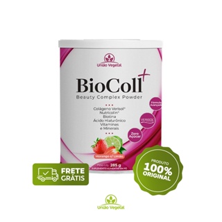 1 Biocoll+ em pó - Original União Vegetal - Tratamento para Pele, Unhas e Cabelo - Colágeno Verisol - Ácido Hialurônico - Biotina - Nutricolin - Vitamina C - Vitamina D - Zinco.