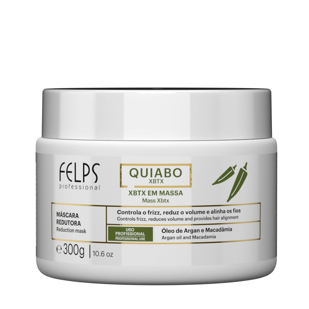 Felps Máscara Redutora de Volume Okra Xbtx Massa 300g Felps
