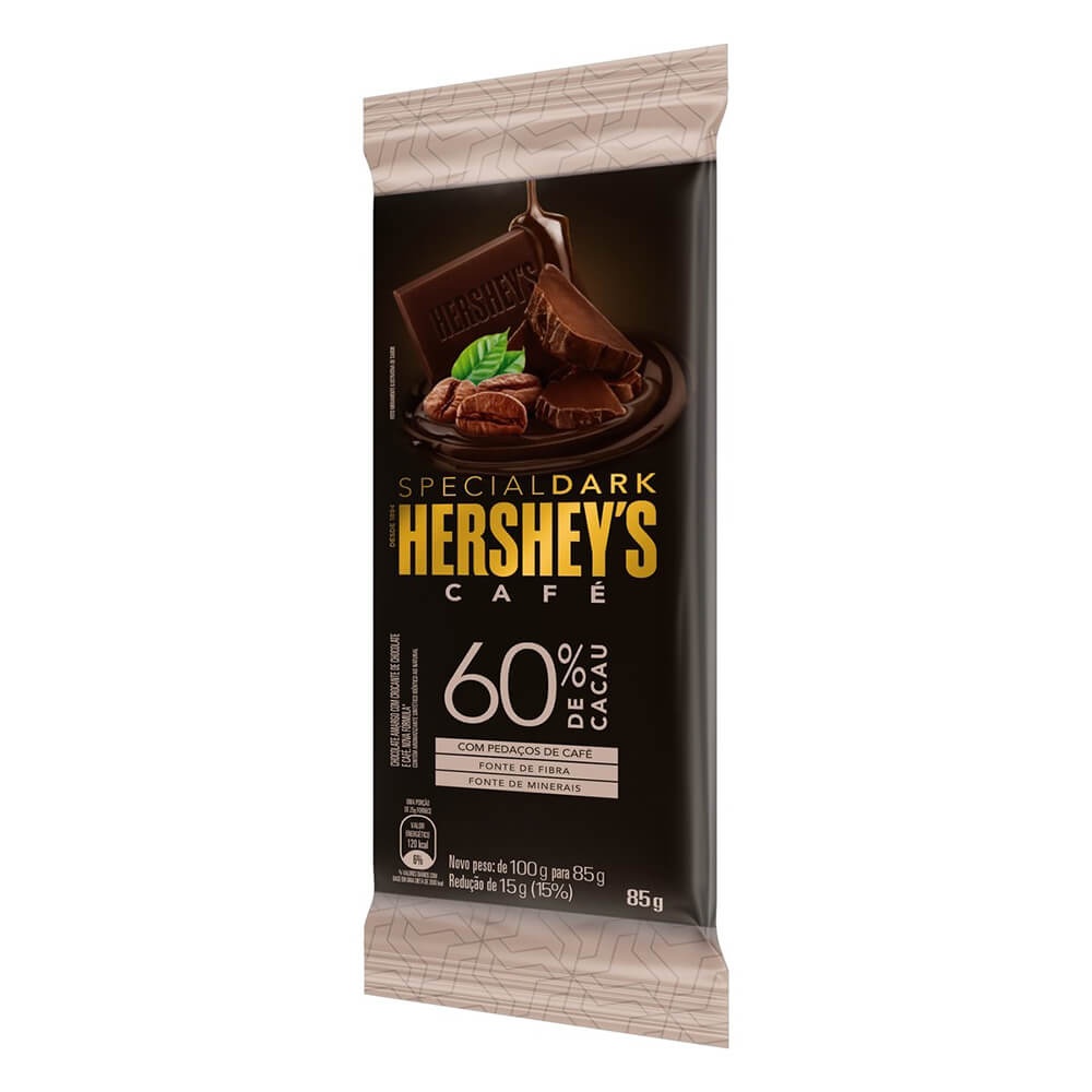 Tablete Chocolate Special Dark 60% Cacau Sabor Café 85g - Hersheys em Oferta na Shopee