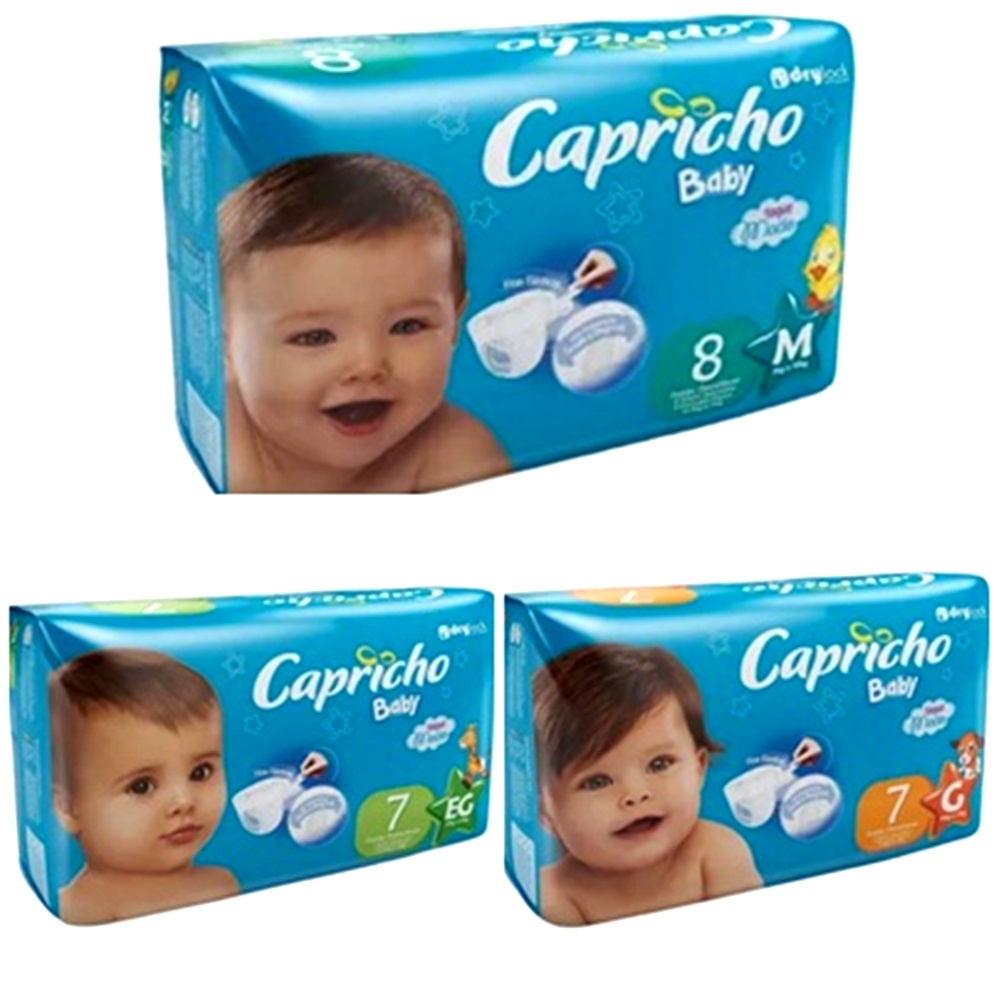 Kit com 10 pacotes fralda bebê descartável Capricho