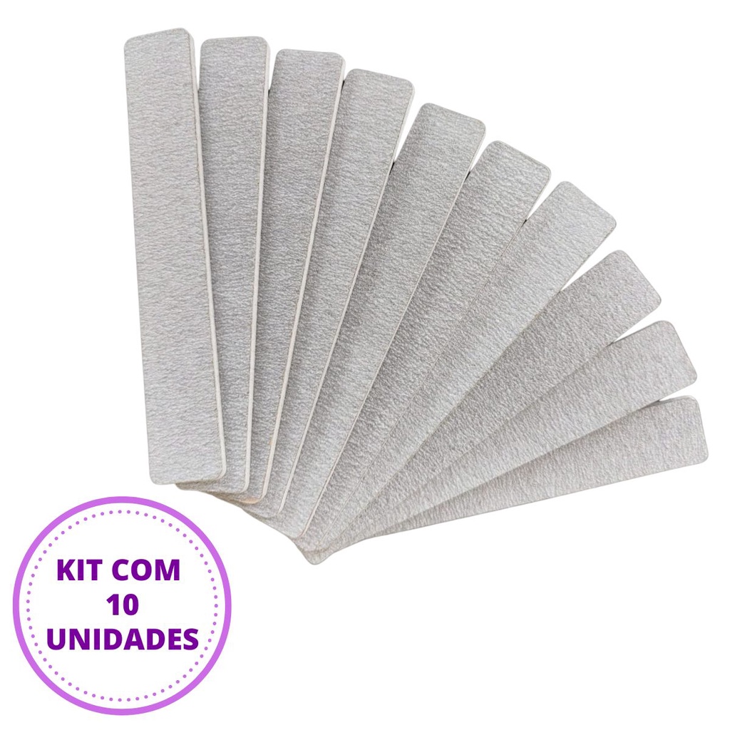 Kit 10 Lixas Banana Bananão Unha Gel Acrílico Retangular em Oferta na Shopee