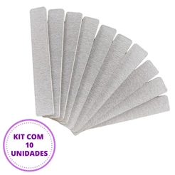 Kit 10 Lixas Banana Bananão Unha Gel Acrílico Retangular