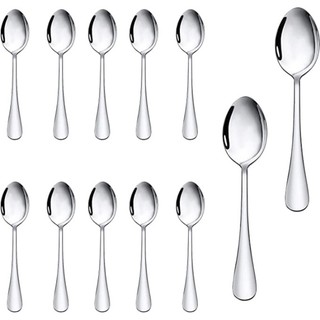 Kit C/24 Colher Sobremessa Inox,Colher De Sobremesa Aço Inox