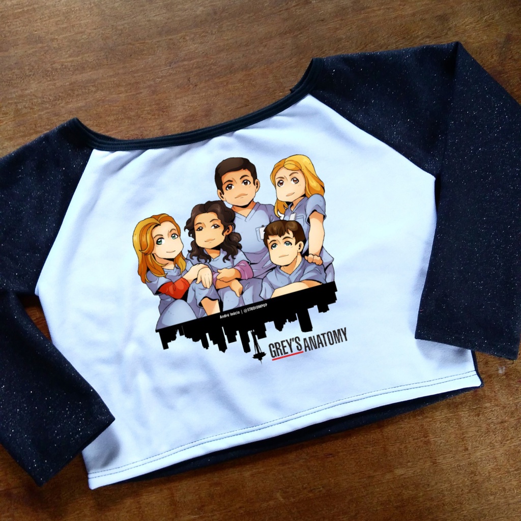 Cropped Turma de Greys Anatomy - Moletom Feminino