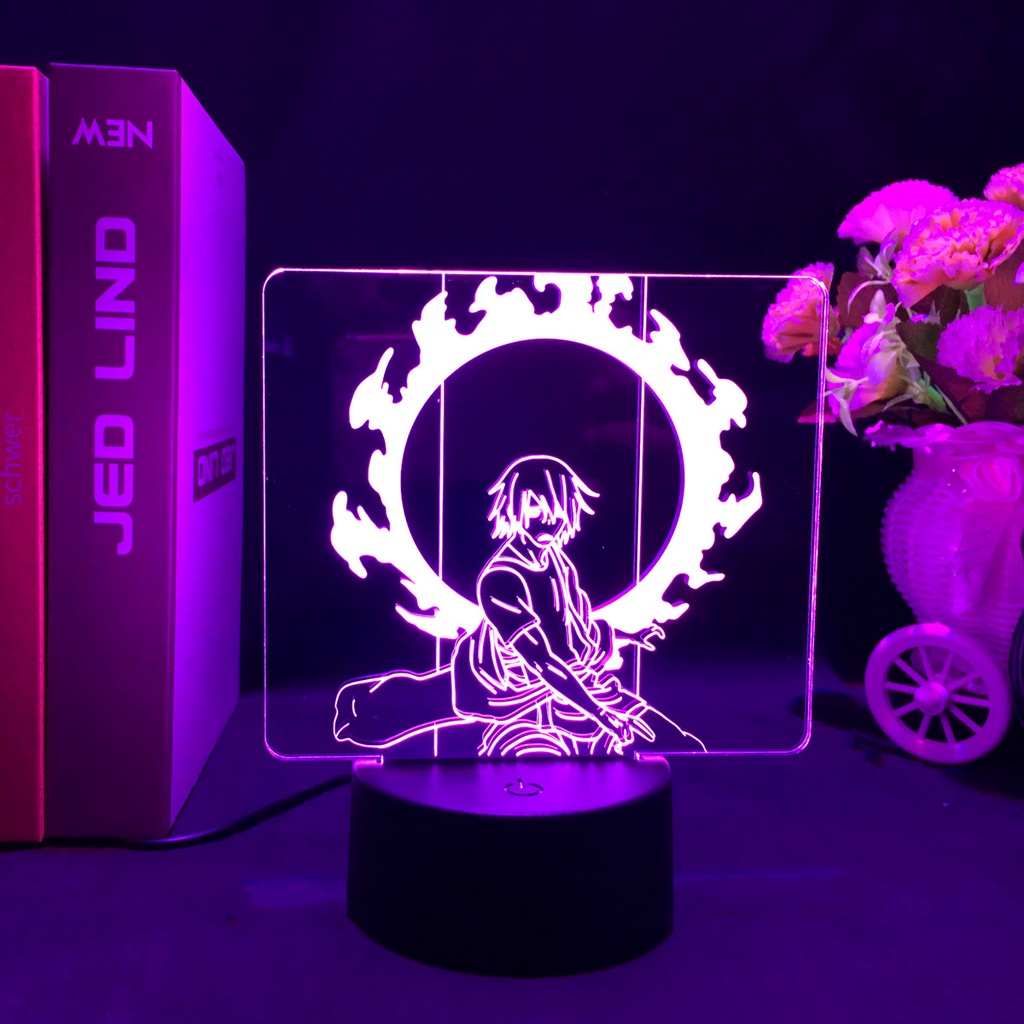 Anime Led Força De Fogo Benimaru Shinmon Para Decoração De Quarto Luz Nocturna Mesa De Aniversário 3d Lâmpada