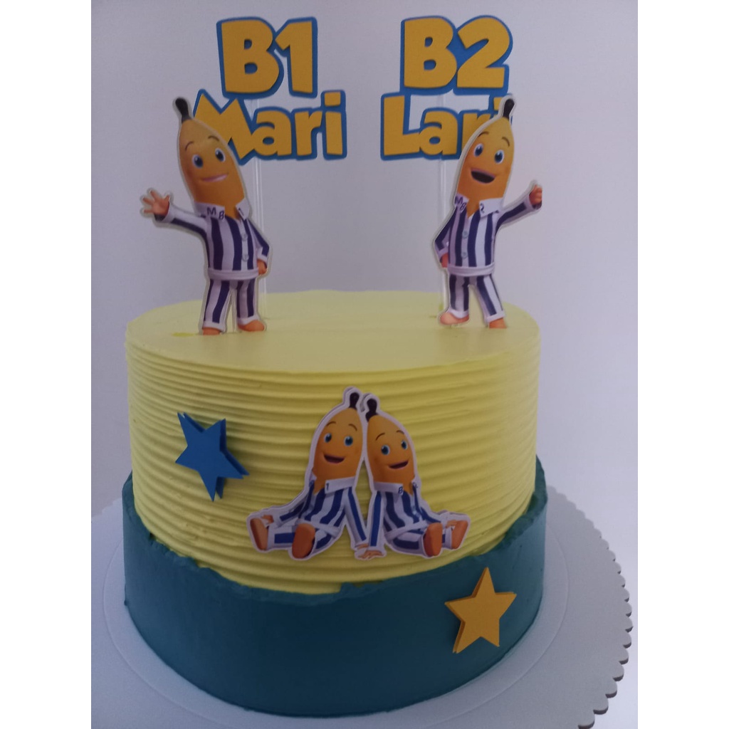Topo de Bolo Bananas de Pijamas Shopee Brasil