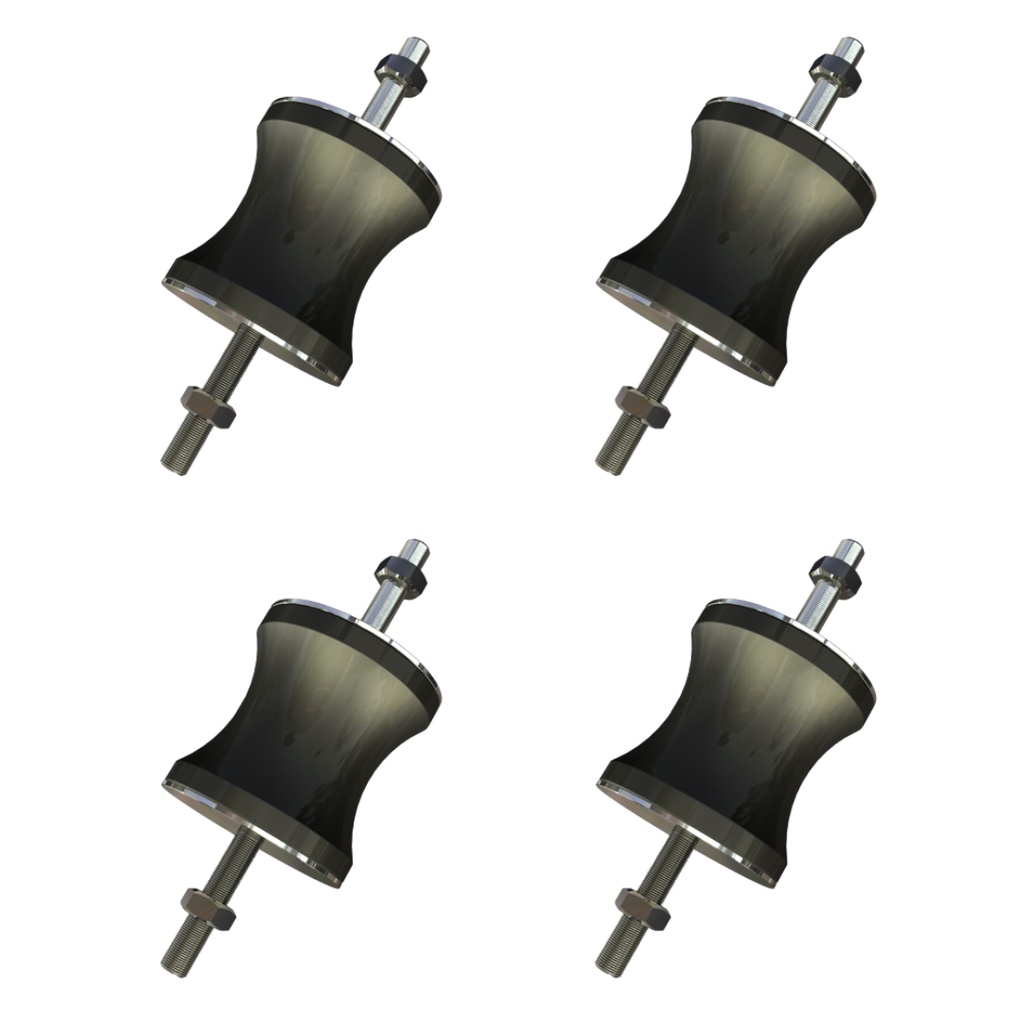 Amortecedor De Vibração Tipo Coxim  1-5/16" KIT C/4  14 kg - Home & Living