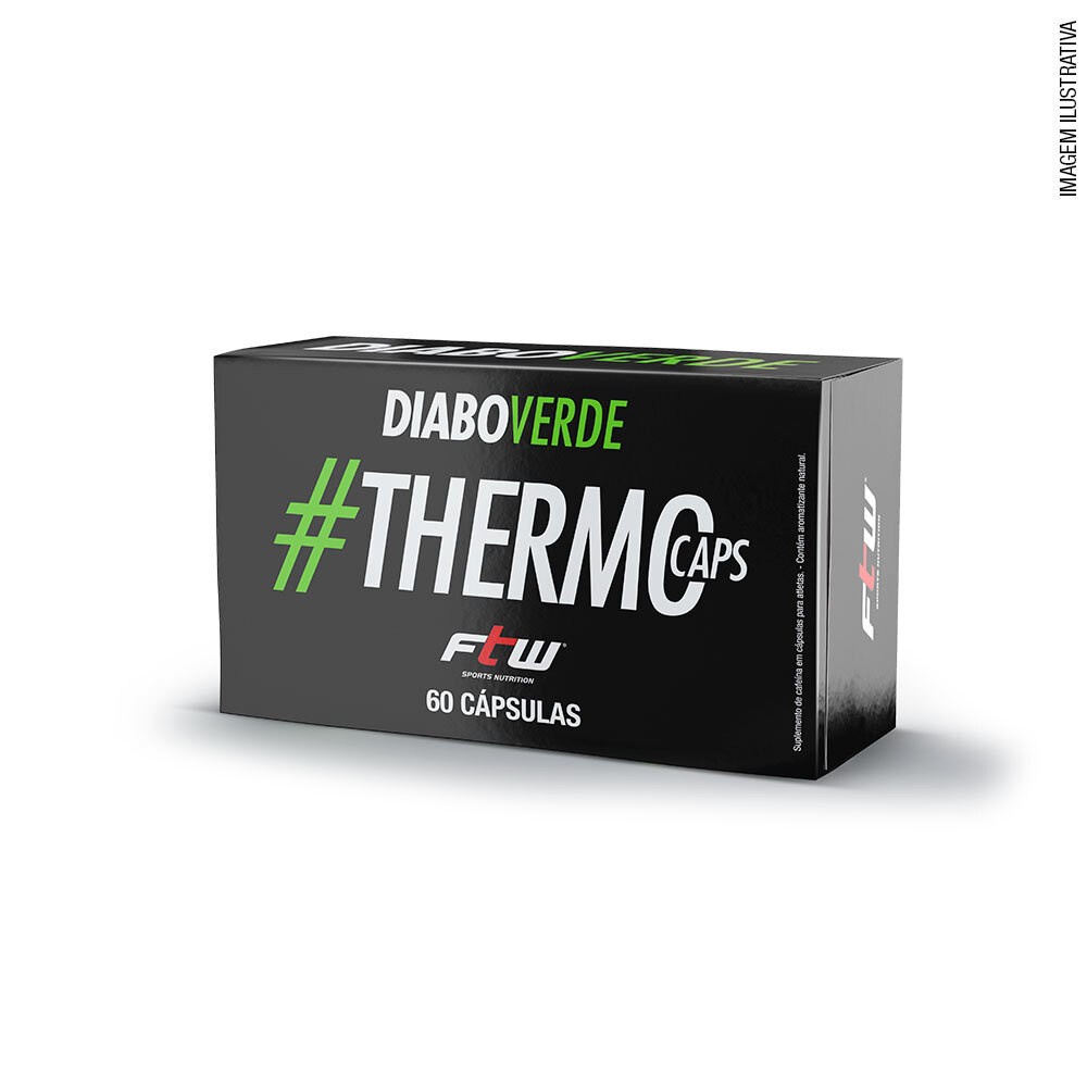 Termogenico e Pre Treino Diabo Verde 60 Capsulas - FTW