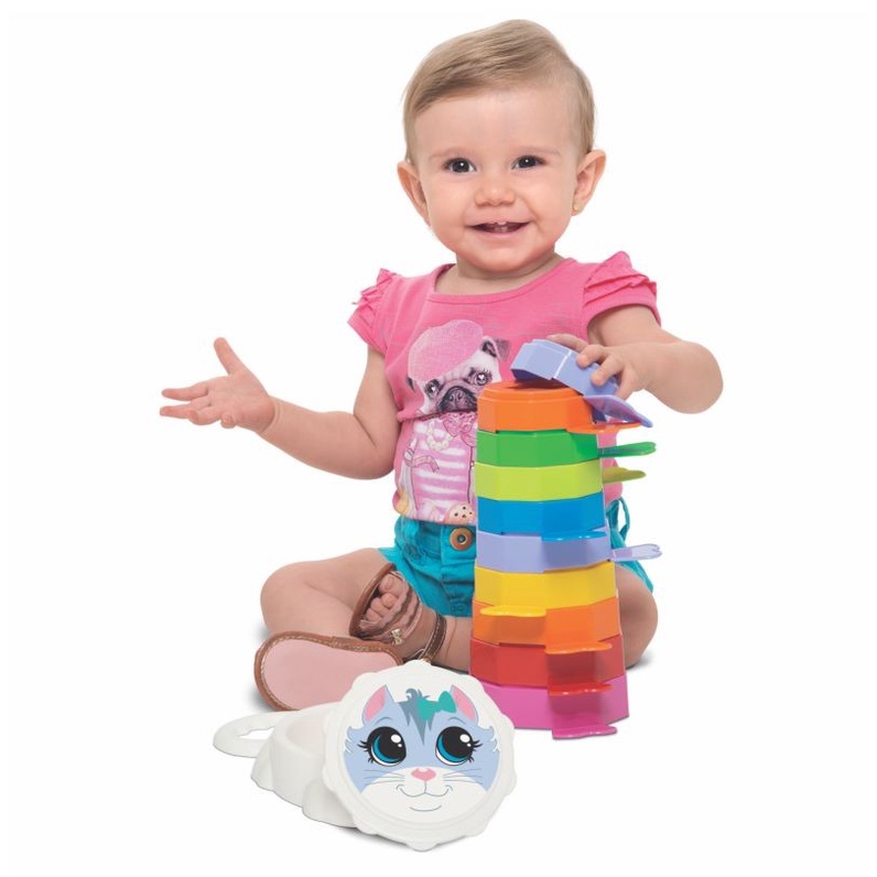 Brinquedo Torre De Empilhar Encaixar E Montar Mercotoys