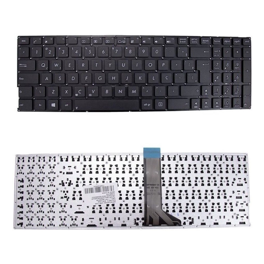 Teclado para Asus x555lf x555u x551m x551ma x554l Black - No Frame - BR