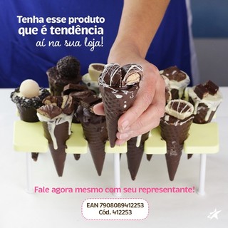 Suporte cone  Temaki Pizza  Sorvete 13  Cones expositor bluestar// em Oferta na Shopee