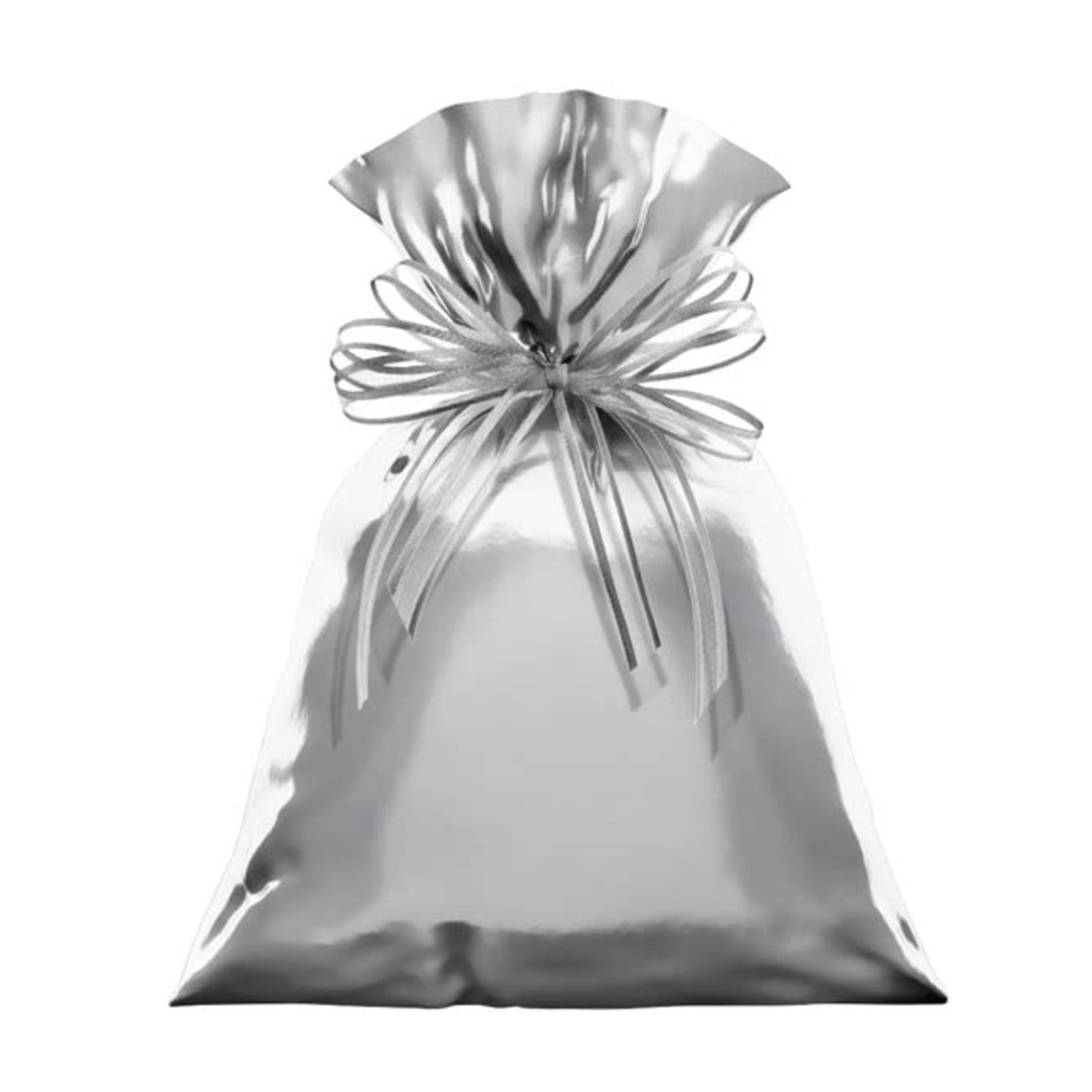 Saco Presente Metalizado 15x21 cm Prata 50 Uni Regina Festas - Inspire sua Festa Loja