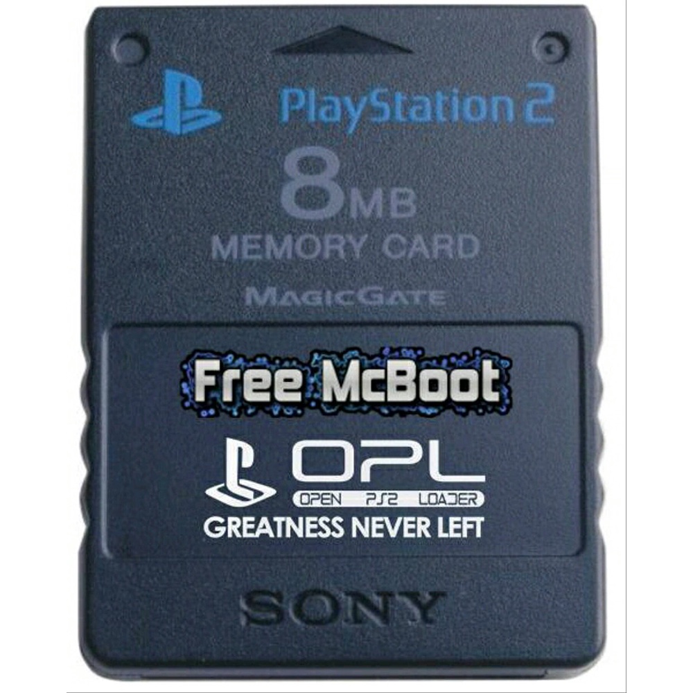 Memory card ps2 com opl fmcb ulaunchelf para ps2 fat e slim